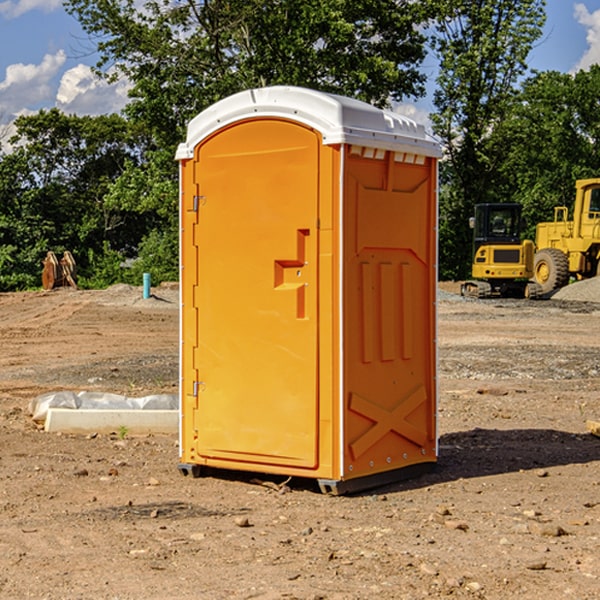 how often are the portable restrooms cleaned and serviced during a rental period in Auburn WY